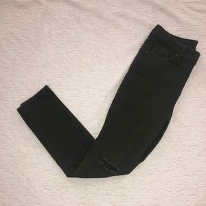 Hunter Green Ripped Jeans